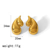 Wholesale Stainless Steel 18K Exaggerated Drop Shape Electroplated Women's Earrings