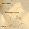 Wholesale Stainless Steel 18K Geometric Oval Zircon Tassel Women's Necklace With Electroplating