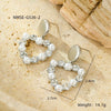 Wholesale Stainless Steel 18K Gold Electroplated Geometric Heartshaped Earrings For Women