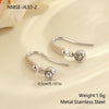 Wholesale Stainless Steel 18K Gold Electroplated Geometric Heartshaped Earrings For Women