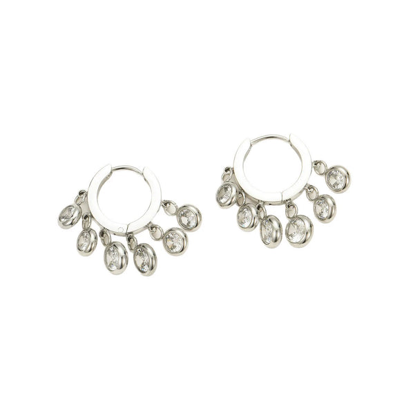 Wholesale Stainless Steel 18K Gold Electroplated Geometric Heartshaped Earrings For Women