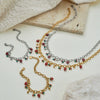 Wholesale Stainless Steel 18K Gold Electroplated Geometric Necklace And Bracelet Set For Women