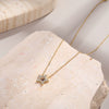 Wholesale Stainless Steel 18K Gold Electroplated Geometric Star Necklace For Women