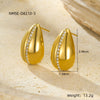 Wholesale Stainless Steel 18K Gold Electroplated Retro Irregular Water Drop Texture Women's Earrings
