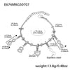 Wholesale 316L Stainless Steel 18K Gold Electroplated 8Shaped Heart Geometric Pattern Pendant Bracelet For Women