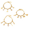 Wholesale 316L Stainless Steel 18K Gold Electroplated 8Shaped Heart Geometric Pattern Pendant Bracelet For Women
