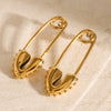 Wholesale Stainless Steel 18K Gold Love Heart Pin Earrings With Electroplating For Women High Fashion All Match Jewelry
