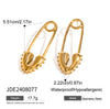 Wholesale Stainless Steel 18K Gold Love Heart Pin Earrings With Electroplating For Women High Fashion All Match Jewelry