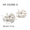 Wholesale Stainless Steel 18K Gold Plated Flower Elegant Retro Earrings For Women Electroplated