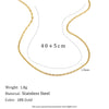 Wholesale Stainless Steel 18K Gold Plated Geometric Cross Chain Necklace For Women