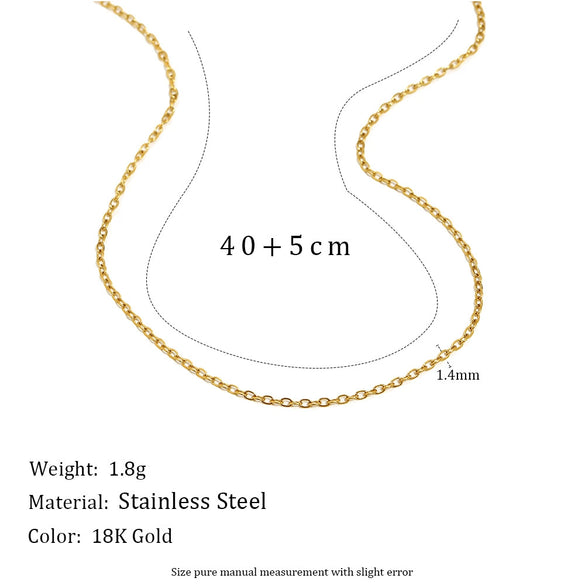 Wholesale Stainless Steel 18K Gold Plated Geometric Cross Chain Necklace For Women