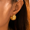 Wholesale 316L Stainless Steel 18K Gold Plated Geometric Ctype Twill Nonallergic Women's Earrings