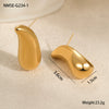 Wholesale Stainless Steel 18K Gold Plated Geometric Pattern Retro Style Women's Earrings