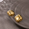 Wholesale Stainless Steel 14K Gold Plated Geometric Square Earrings For Women