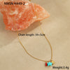 Wholesale Stainless Steel 18K Gold Plated Geometric Style Necklace