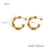 Wholesale Stainless Steel 18K Gold Plated Geometric Style Women's Earrings