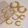 Wholesale Stainless Steel 18K Gold Plated Geometric Style Women's Earrings