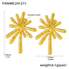 Wholesale 316L Stainless Steel 18K Gold Plated Geometric Sun Radial Women's Earrings