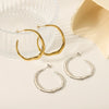 Wholesale Stainless Steel 18K Gold Plated Irregular Exaggerated C Shaped Electroplated Earrings For Women