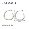 Wholesale Stainless Steel 18K Gold Plated Irregular Exaggerated C Shaped Electroplated Earrings For Women
