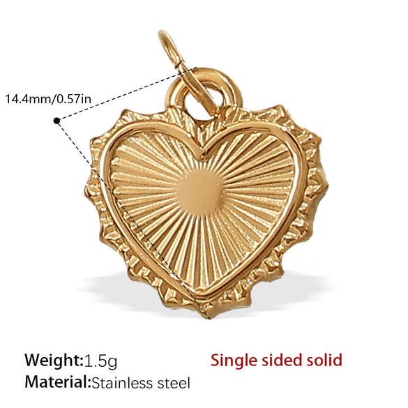 Wholesale 316L Stainless Steel 18K Gold Plated Joker Bow Heart Pendant Accessories In Fashion Style