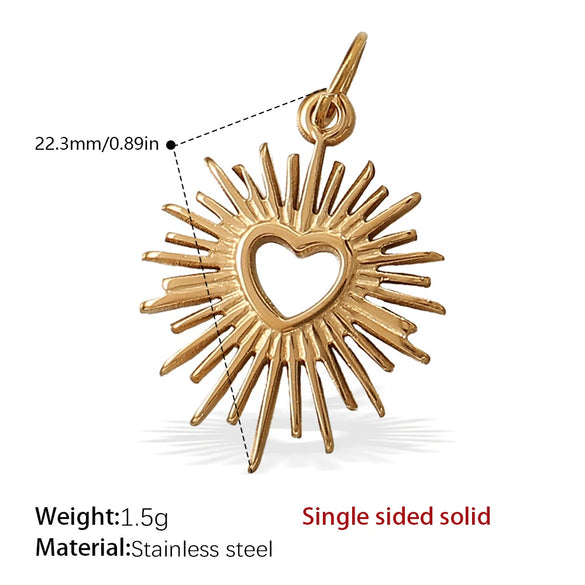 Wholesale 316L Stainless Steel 18K Gold Plated Joker Bow Heart Pendant Accessories In Fashion Style