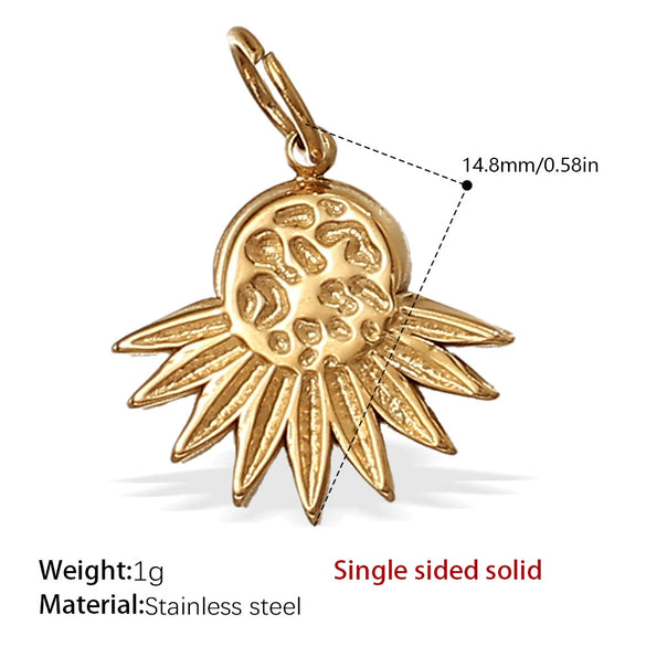 Wholesale 316L Stainless Steel 18K Gold Plated Joker Bow Heart Pendant Accessories In Fashion Style