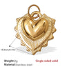Wholesale 316L Stainless Steel 18K Gold Plated Joker Bow Heart Pendant Accessories In Fashion Style