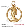 Wholesale 316L Stainless Steel 18K Gold Plated Joker Bow Heart Pendant Accessories In Fashion Style