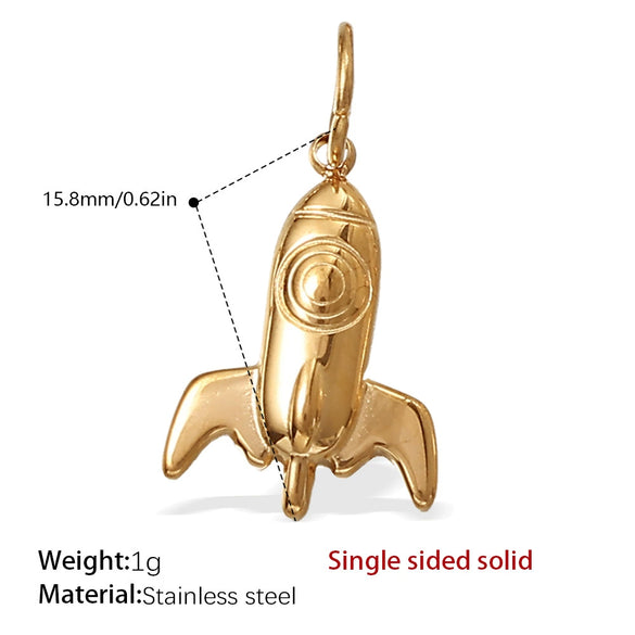 Wholesale 316L Stainless Steel 18K Gold Plated Joker Bow Heart Pendant Accessories In Fashion Style