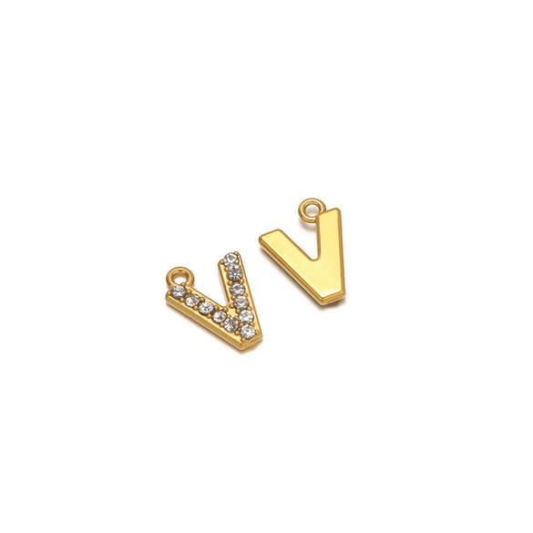 Wholesale Stainless Steel 18K Gold Plated Letter Pendants For Necklace Accessories
