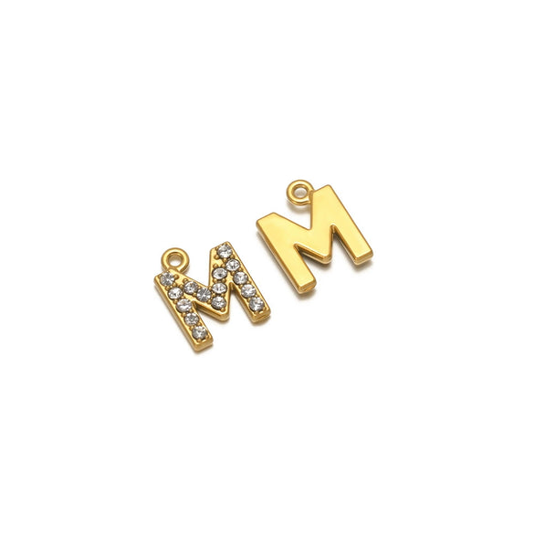 Wholesale Stainless Steel 18K Gold Plated Letter Pendants For Necklace Accessories