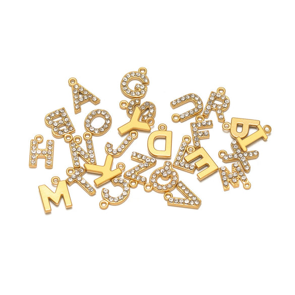 Wholesale Stainless Steel 18K Gold Plated Letter Pendants For Necklace Accessories
