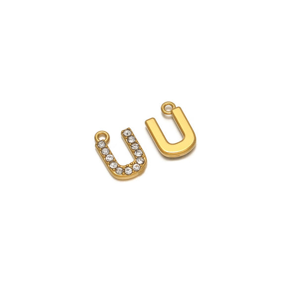 Wholesale Stainless Steel 18K Gold Plated Letter Pendants For Necklace Accessories