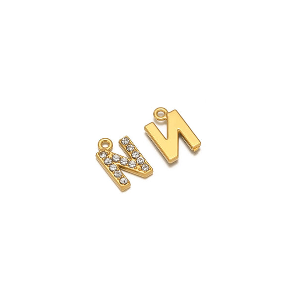 Wholesale Stainless Steel 18K Gold Plated Letter Pendants For Necklace Accessories
