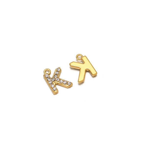 Wholesale Stainless Steel 18K Gold Plated Letter Pendants For Necklace Accessories
