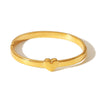 Wholesale Stainless Steel 18K Gold Plated Love Shaped Minimalist Three Dimensional All Match Bracelet With Vacuum Plating In 18K Furnace