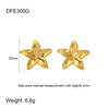 Wholesale Stainless Steel 18K Gold Plated Polished Lily Flower Earrings For Women