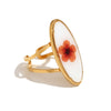 Wholesale Stainless Steel 18K Gold Plated Retro Temperament Geometric Pattern Open Flower Women's Bracelet