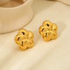 Wholesale Stainless Steel 18K Gold Plated Rotating Flower Earrings For Women