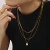 Wholesale Stainless Steel 18K Gold Plated S Chain Love Pendant Necklace With Geometric Design For Women Light Luxury Style