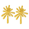 Wholesale Stainless Steel 18K Gold Plated Sunflower Light Radial Exaggerated Personality Earrings With Electroplating Process