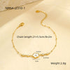 Wholesale Stainless Steel 18K Golden Geometric Five Leaf Flower Anklet