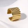 Wholesale Stainless Steel 18K Goldplated Geometric Open Ring Hand Jewelry For Women