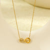 Wholesale Stainless Steel 18K Infinite Loop 8Shaped Geometric Titanium Steel Necklace For Women With Electroplating