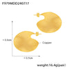 Wholesale 316L Stainless Steel 18K Real Gold Plated Irregular Geometric Three Dimensional Women's Earrings