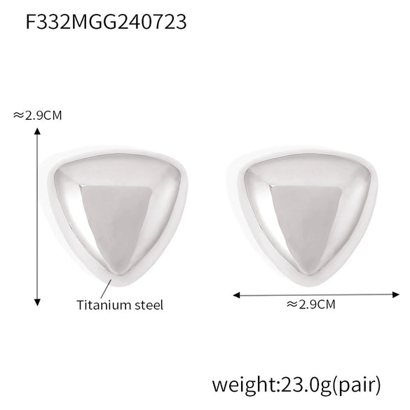 Wholesale 316L Stainless Steel 18K Real Gold Plated Irregular Geometric Three Dimensional Women's Earrings