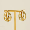 Wholesale 316L Stainless Steel 18K Star Hollow Retro Earrings For Women With Electroplating
