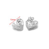 Wholesale Stainless Steel 18K Vacuum Plated Heart Embossed Love Earrings
