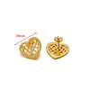 Wholesale Stainless Steel 18K Vacuum Plated Heart Embossed Love Earrings